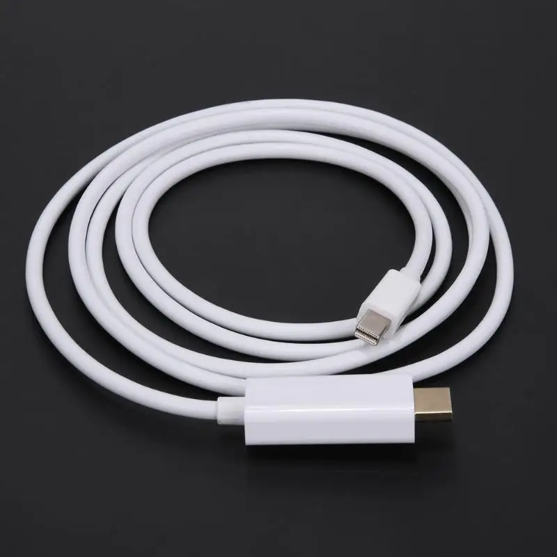 1,8 м Мини DP к HDMI адаптер mini Displayport штекер к HDMI Мужской видео конвертер Кабель-адаптер для Apple Macbook Pro Air