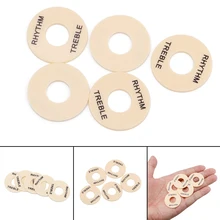 5 шт. черный/желтый LP гитары тумблер шайба пластина ритм кольцо регулятора тембра высоких частот для Gibson Les Paul Стиль гитары Замена