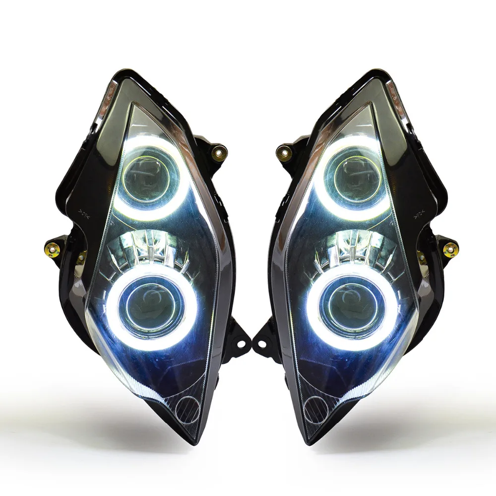 KT Headlight for Honda VFR800 2002 2012 LED Angel Eye ...