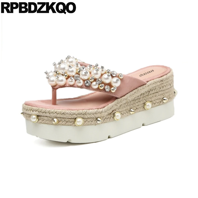 designer wedge flip flops