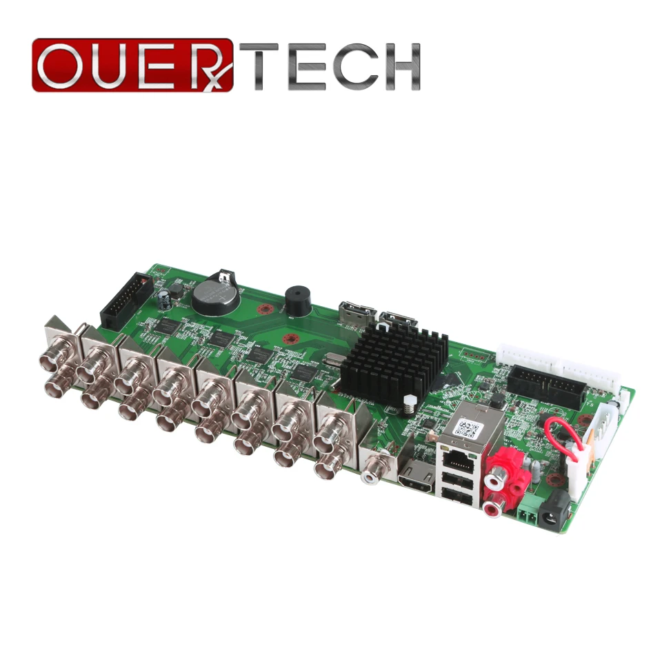 OUERTECH AHD CVI TVI IP CVBS 5в1 16CH 4MP 4M N DVR плата 2CH RCA аудио в 2 SATA HDD порт ONVIF наблюдения основная