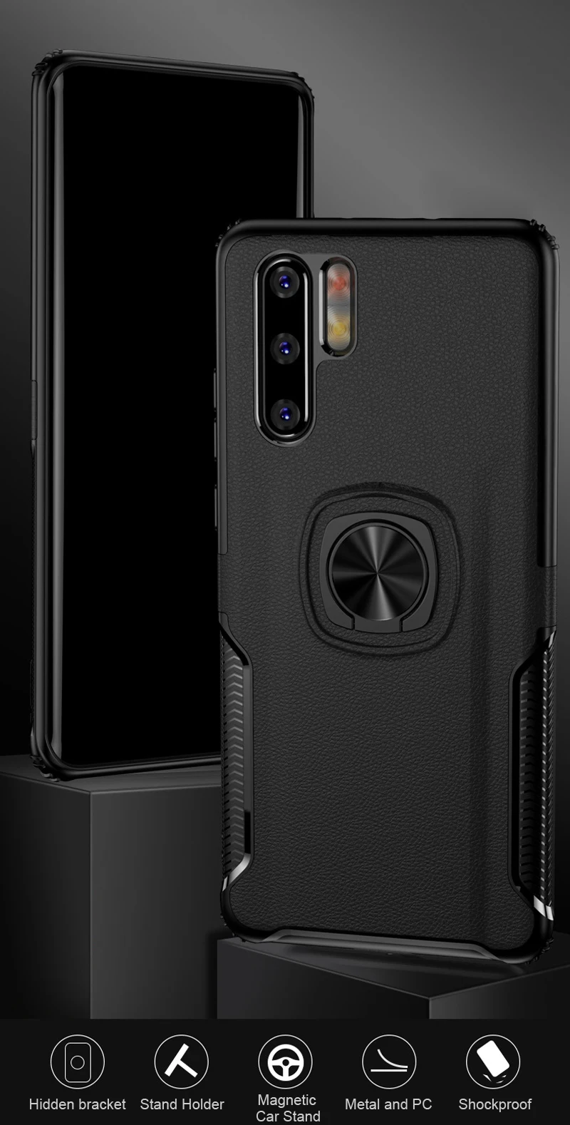 Роскошный чехол Shockproor Armor для huawei Honor 20 Pro P20 Pro Honor20 mate 20 Lite, автомобильный держатель, кольцо, задняя крышка Honor20, чехол