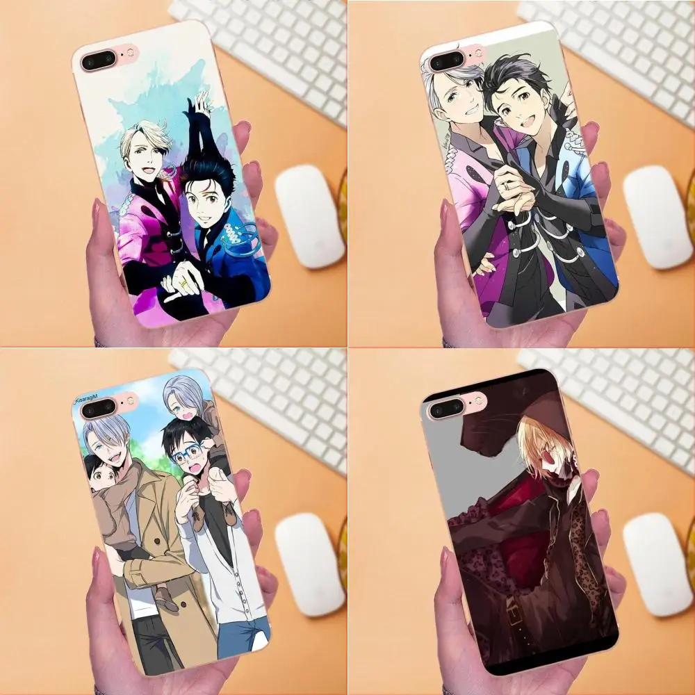 Для Xiaomi Redmi Note 2 3S 4 4A 4X 5 5A 6 6A Pro Plus прозрачный чехол с рисунком из мультфильма Yuri On Ice