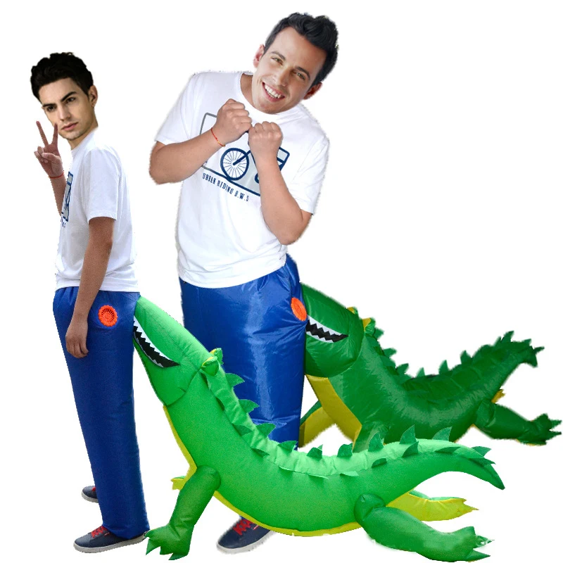 

Onesies for Adult Inflatable Dinosaur Costume Crocodile Bite ASS Animal Cosplay Mascot Costumes Halloween Carnival Clothes Adult