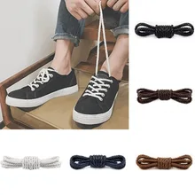 120 см модные повседневные кожаные шнурки высокого качества Вощеные круглые шнурки для ботинок Ботинки martin спортивная обувь со шнуровкой