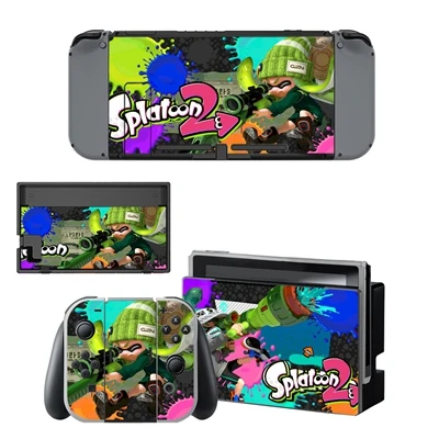 Наклейка Splatoon 2 для игровой кожи для Nintendo Переключатель консоли контроллер Защитная крышка аксессуары для NS - Цвет: YSNS0436