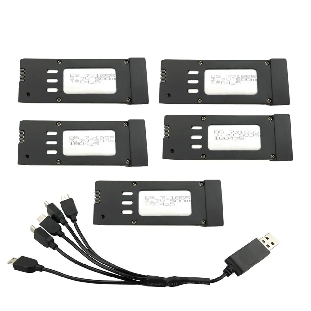 

LeadingStar E58 1 to 5 3.7V 500mAH Battery Spare Parts for Folding 4-axis UAV d30