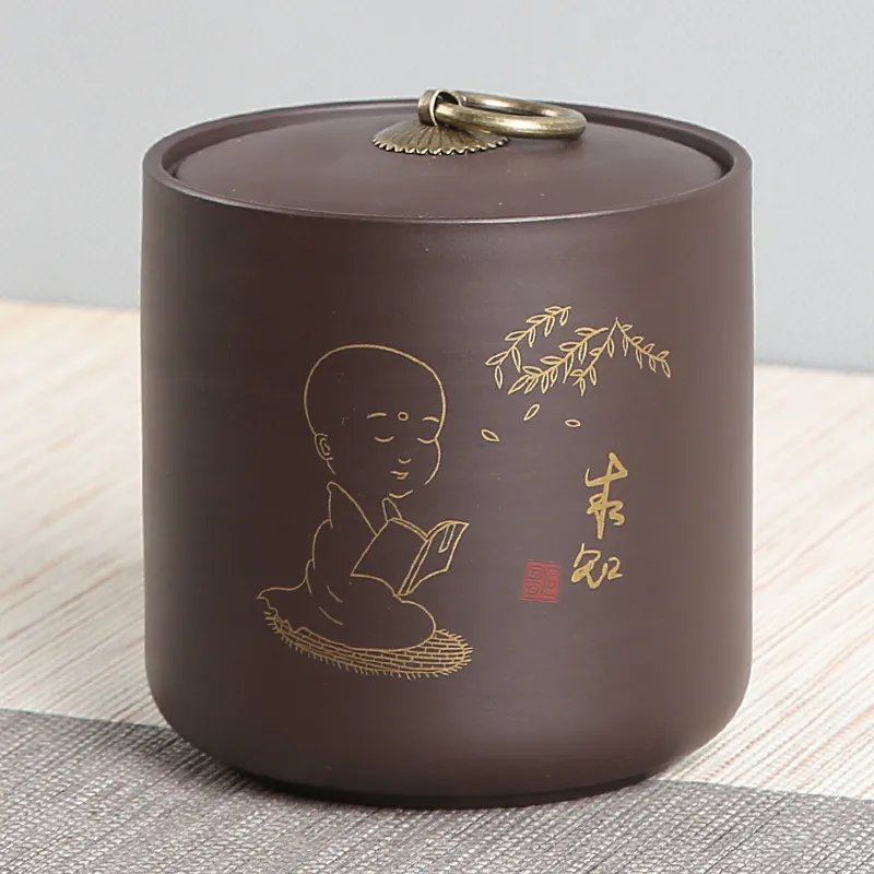 Fashion Sauce Storage Bottle Jars Storage Boxes with Lids Ceramic Storage Jar Chinese Style contenedores de alimentos cocina - Color: liujinqiuzhi