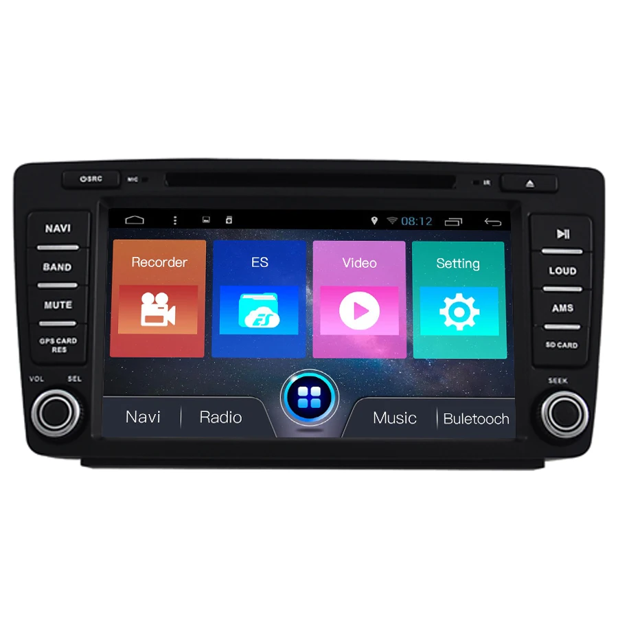 Otojeta Авторадио Android 7.1 2 ГБ оперативной памяти + 32 ГБ ROM dvd-плеер автомобиля для Skoda Octavia 2012-2014 мультимедиа Радио GPS магнитофон