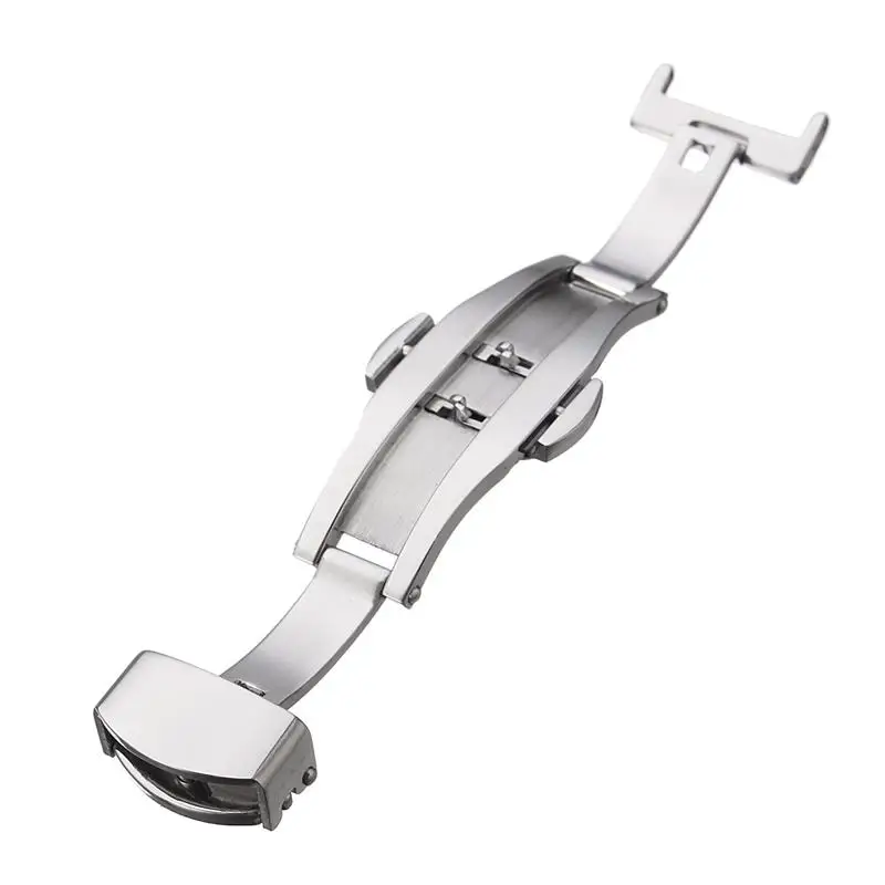 

14/16/18/20/22mm Fold Buckle Double Click Butterfly Watchband Push Clasp Button Deployment Clasp Buckles Watch Accessories