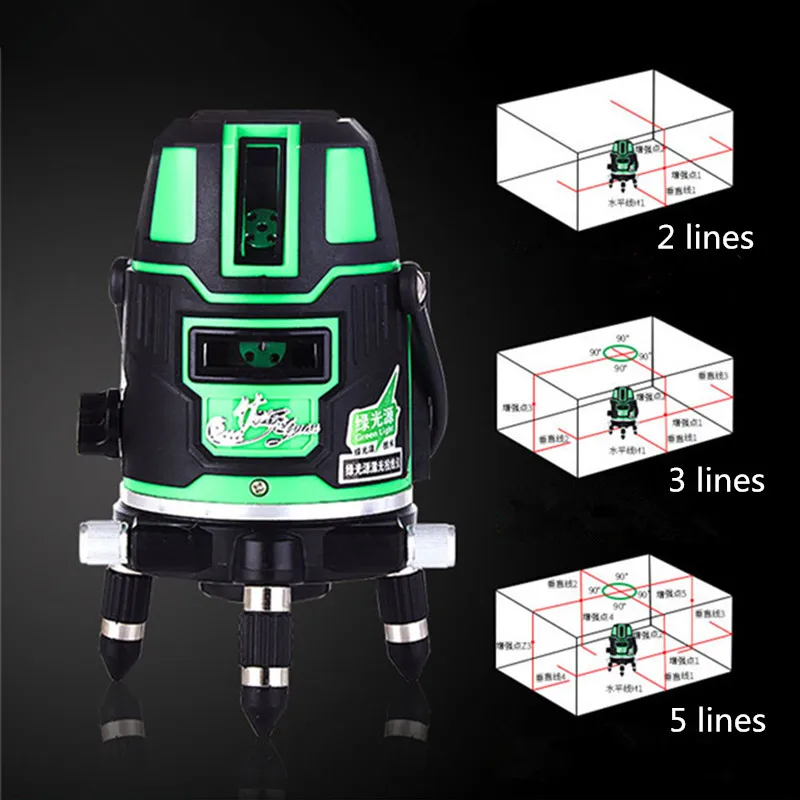 

Green level light green outwire 2 line 3 line 5 line automatic high precision laser Shuiyi flat wire Level Measuring Instruments