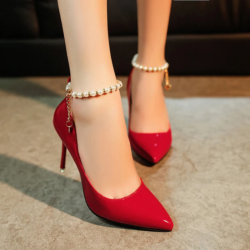 2016 New Design Chaussure Femme Zapatos Mujer Shoes Pearl Style font b Woman b font Pumps