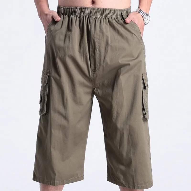 

Summer New Middle-aged and Old Aged Seven-minute Pants Men's Loose, Leisure, Tight and Thin Shorts