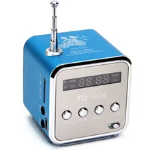 100 шт./лот, много цветов, мини USB динамик, TD-V26, TF MICRO SD музыкальный плеер, портативный fm-радио