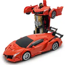 RC автомобиль трансформации роботы дистанционного управления деформационный автомобиль электрический перезаряжаемый спортивный автомобиль ручное Взаимодействие игрушки для детей