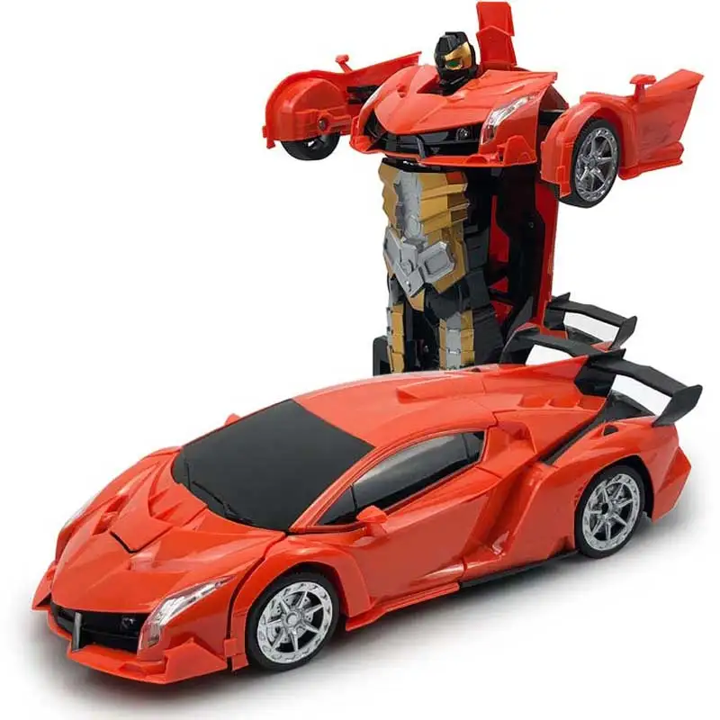 RC Car Transformation Robots Remote Control Deformation Car Electric Rechargeable Sports Car Hand Interaction Toys For Children