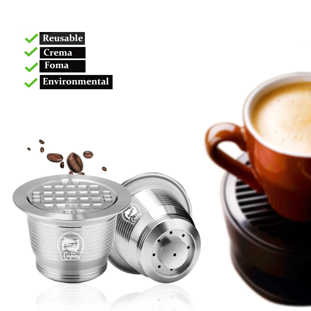 Металлическая многоразовая кофейная Капсульная ложка Nespresso с зажимами для