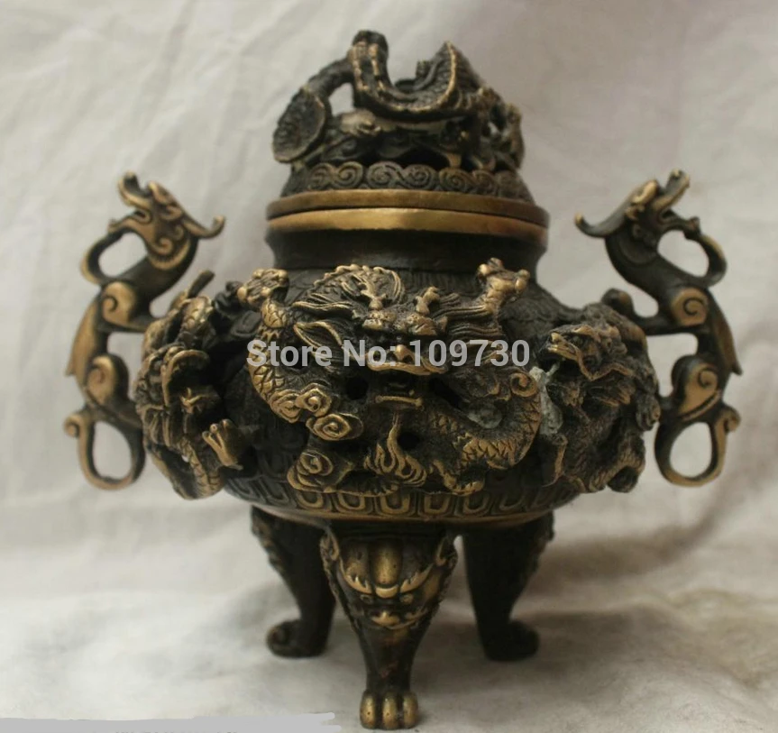 Free shipping 001530 Chinese China Folk Culture Handmade Brass Bronze