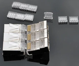 

(50pcs/pack) Network 10GB RJ45 Cat.6a Modular Shielded Plugs - Included the wires insert loading bar for Cat.6/Cat.6a cables