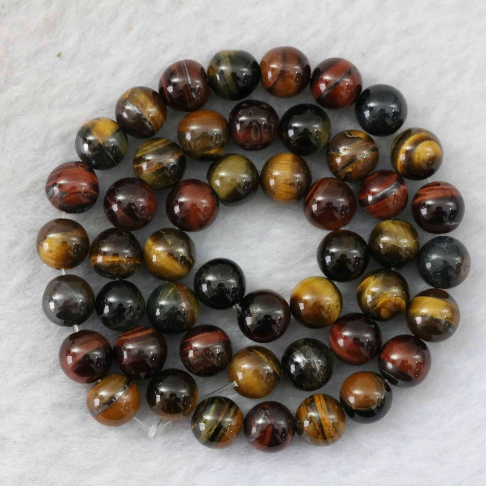 

Elegant 3 style multicolor red blue natural tiger eyes stone round loose beads 4 6 8 10 12mm jewelry making 15inch B1028
