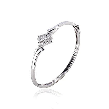 

MxGxFam Precious Zircon Bangle with Rhodium color