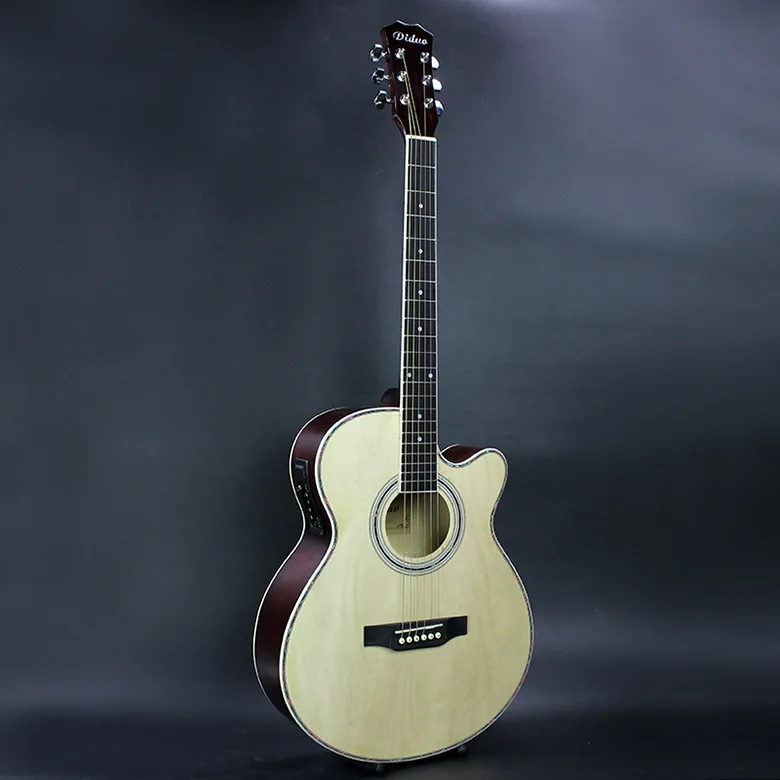 

Guitar Acoustic Electric Steel-String Flattop Balladry Folk Pop 40 Inch Guitarra 6 String White Red Light Cutaway Electro