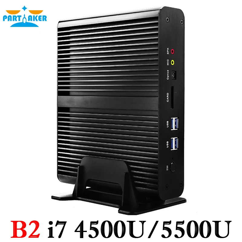On Sale Partaker B2 Intel Dual Core I7 5550U I7 4500U I7 4558U Dual Lan Fanless