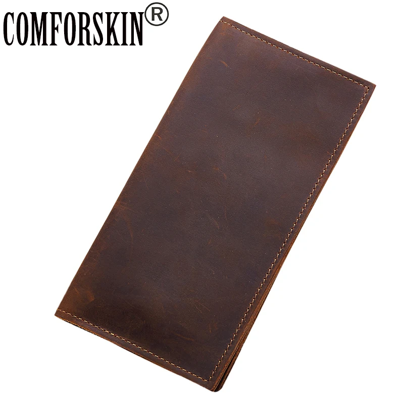 

COMFORSKIN Billetera Masculina Genuine Crazy Horse Leather 2018 New Arrivals Men Wallets Hot Brand Male Purses High Quality