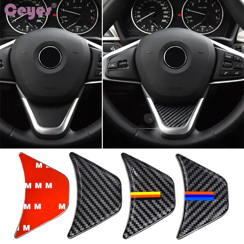 

Ceyes Car Styling Steering Wheel Sticker Case For Bmw M Stripe X1 2016 F48 1 Series Tourer F45 2017 F52 2 Series F46 Accessories