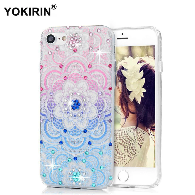 YOKIRIN For iPhone 7 Phone Case Fashion Colorful Painting Luxury Glitter Crystal Ultra Slim Hard Plastic Back Cover Cases |