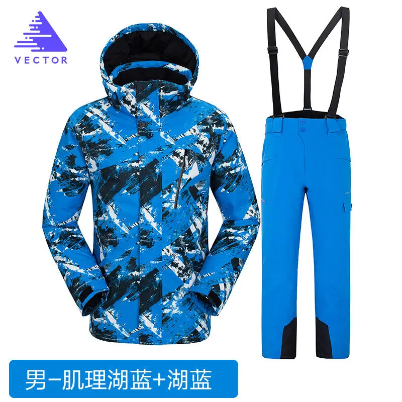 Winter Ski Suit Men Snow Skiing Male Clothes Set Outdoor Thermal Waterproof Windproof Snowboard Jackets and Pants New - Цвет: Men 06