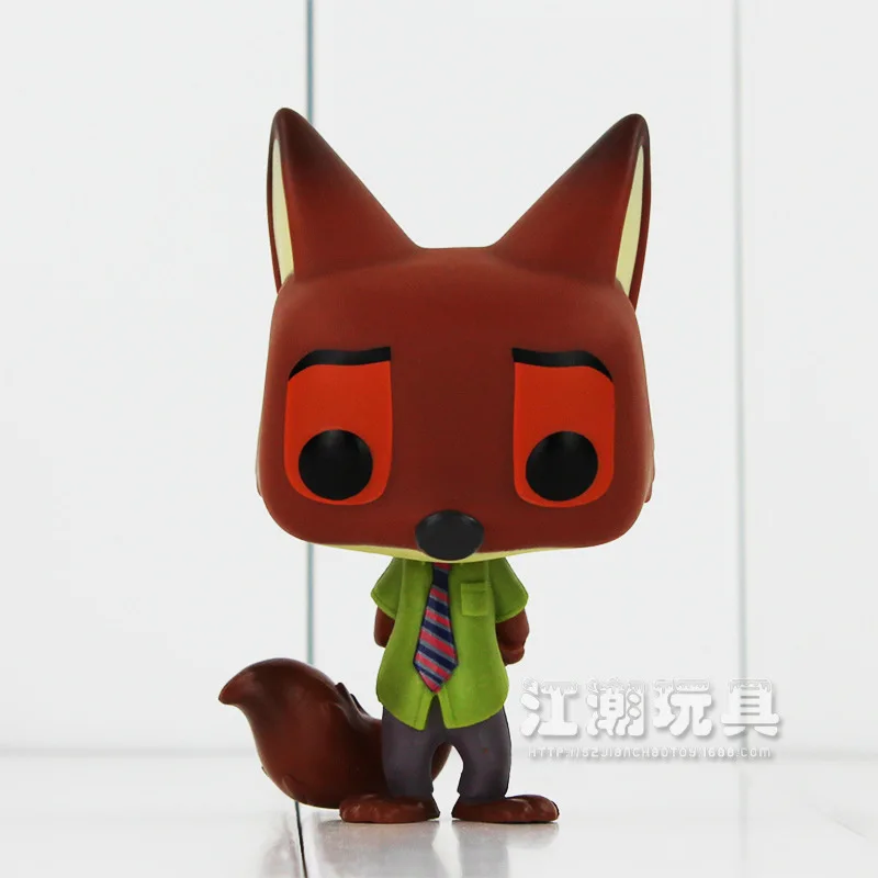 

Disney Zootopia Figures Funko pop Fennec Fox Animal Fox Nick & Rabbit Judy Q Veresion PVC Figurines Brinquedos Kids Dolls