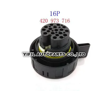 

16 Pin/Way Kostal Gearbox Connector Circular Wire Plug With Terminal For VW Audi A4L A6L Q5 Q7 A5 0BK 0BW 0AW 420 973 716