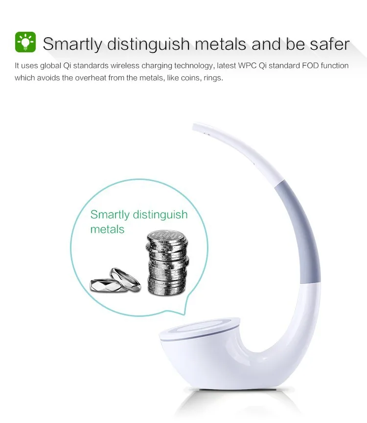 NILLKIN Беспроводной Зарядное устройство настольная лампа Функция Беспроводной Зарядное устройство для iPhone Samsung LG и т. д. QI Стандартный мобильных цифровых устройств