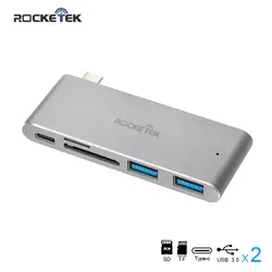 Rocketek multi Тип usb c 3,0 концентратор порты и разъёмы адаптер мощность интерфейс splitter SD Card Reader для MacBook pro портативных ПК интимные аксессуары