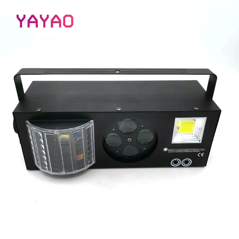 

YA Yao LED Mini Stage Lights DJ Disco Strobe+Laser+Pattern+Butterfly 4in1 Effect Light For KTV Disco DJ Family Party Light Show