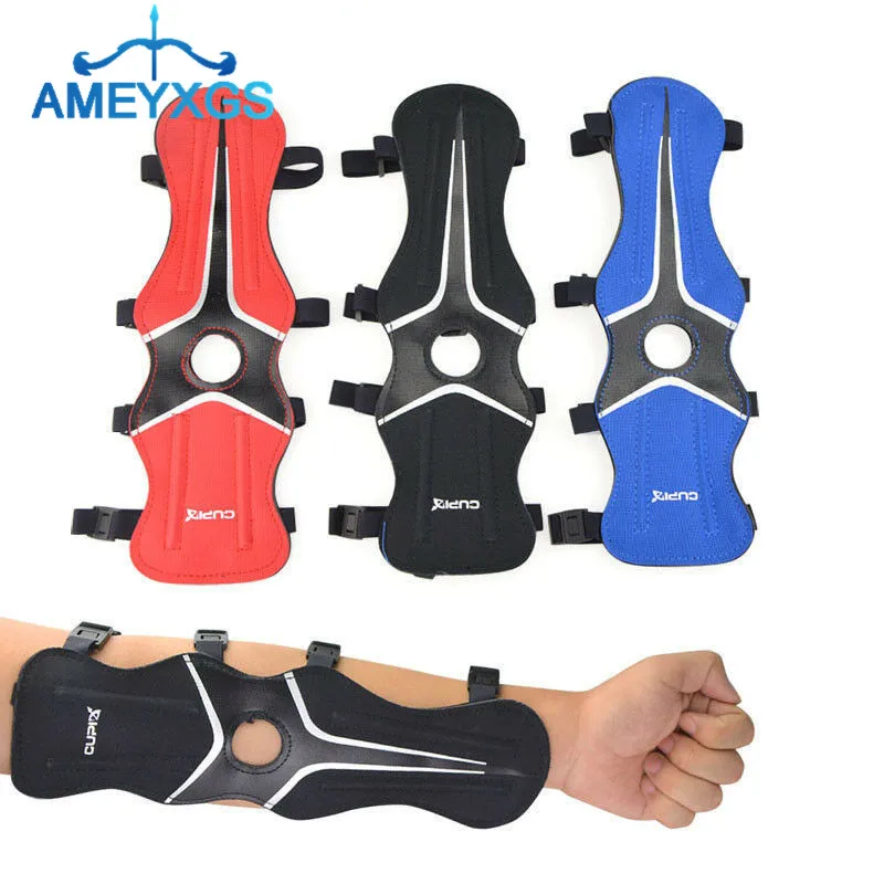 

1Pc Archery Arm Guard Protector Gear 4 Straps Adjustable Straps Protective Gear Armguard For Bow Shooting Hunting Accessories