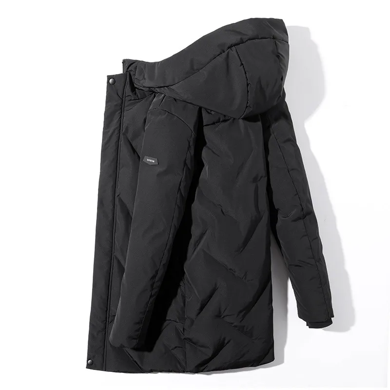 AYR801477 black Пионерский лагерь, зимний длинный пуховик, Мужская брендовая одежда, толстая теплая пуховая парка с капюшоном, качественное пуховое пальто черного цвета AYR801477 - Цвет: AYR801477 black