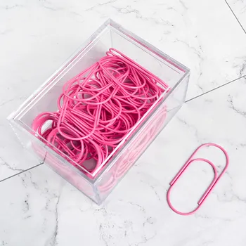 

Pink Cute Creative Fat Paper Clip 50mm metal Line Color Pin Bookmark Shool Stationary Office Clip big wide Paperclips Metal