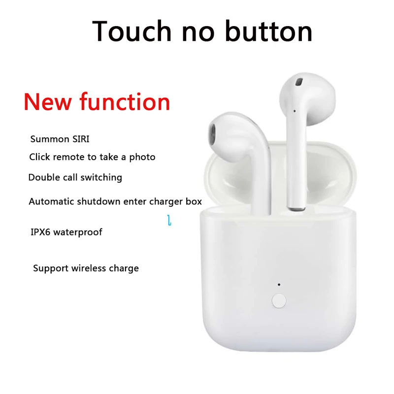 Mini LK-TE8 TWS Touch Type Bluetooth 5.0 Headset Wireless Calls Smart Earphone Wireless Charging For iPhone PK i9s i7s i10 f10