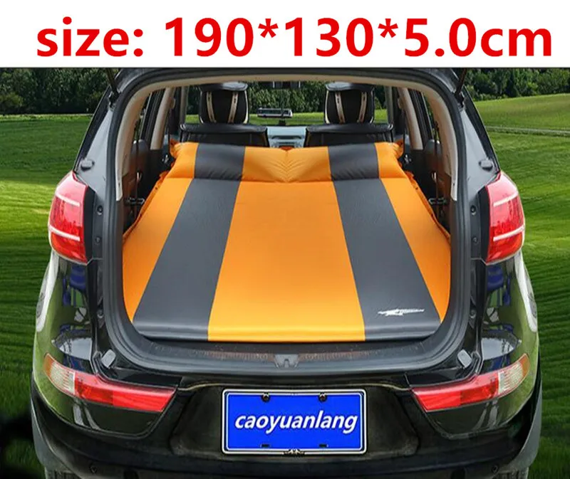 Waterproof Hot Sale Car Air Bed Inflatable Mattress Back Seat Cushion For Travel Camping Auto Car Styling Automatic - Color Name: Red