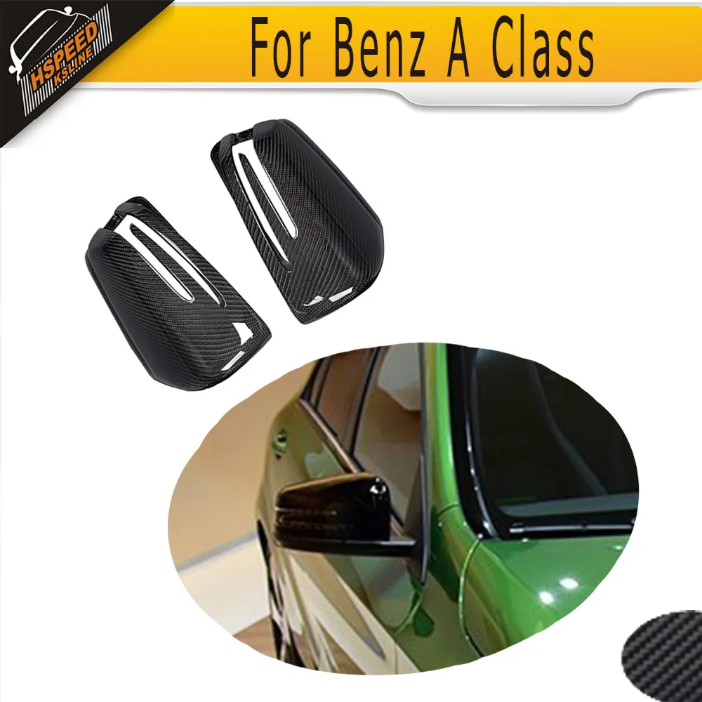 Replacement Carbon Car Side Mirror Cover for For Mercedes Benz A Class W176 2012 2016 White