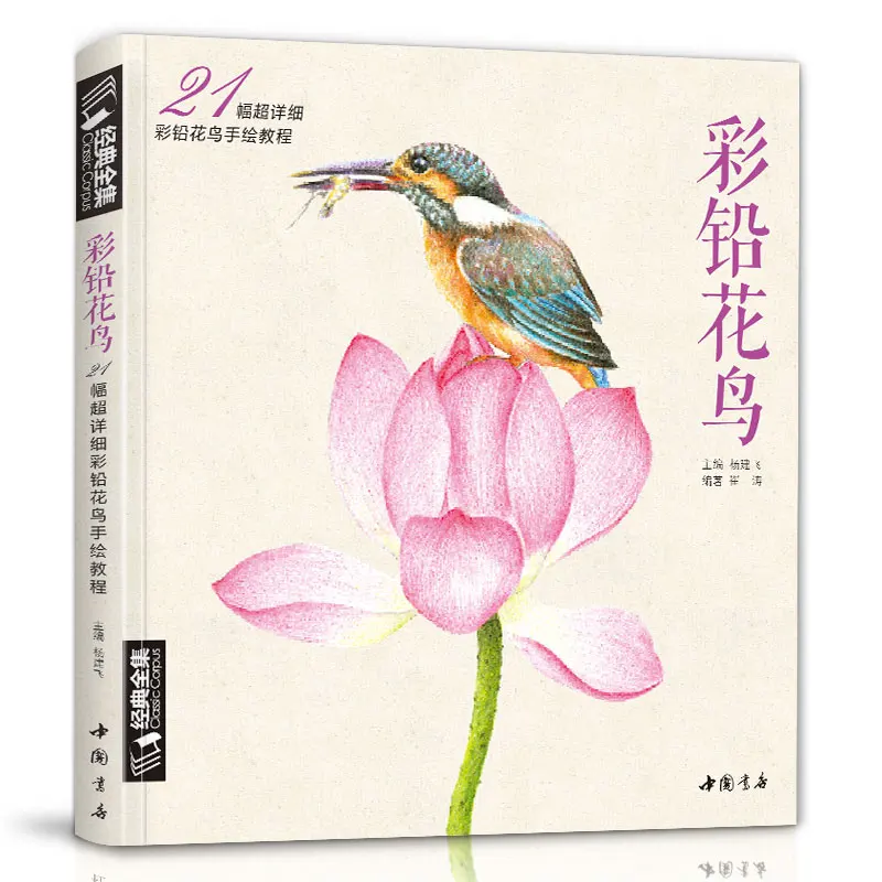 Álbum de Zero Base da Flor do Pássaro Cor da Flor e do Pássaro Clássico Chumbo Tutorial Livro Mão-pintado Crianças Adulto Coloração 2019
