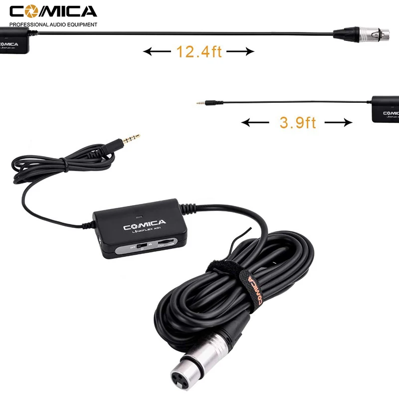 Adaptador de Áudio para Iphone Xlr para 3.5mm Comica Linkflex Microfone Preamp Amplificador Android Smartphone Dslr Câmeras Filmadoras Ad1 - Image 3