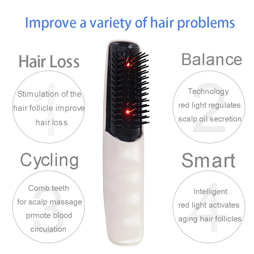 Hair Growth Care Treatment Laser Massage Comb Hair Comb Massage Equipment Comb Hair Brush Grow Laser Hair Loss Therapy Hair Growth Care Treatment Laser Massage Comb Hair Comb Massage Equipment Comb Hair Brush Grow Laser Hair Loss Therapy
