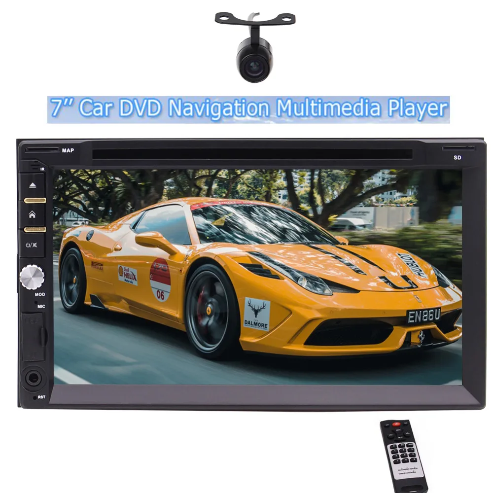 

EinCar Backup Camera Double din Car DVD Player In dash 7inch Digital Touch Screen Head Unit No-GPS with FM/AM/RDS BT TF USB AUX