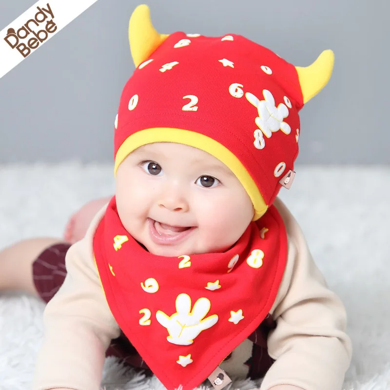 Dandybebe Baby Hat Children Cap Spring New Pattern Baby Bicorne Set