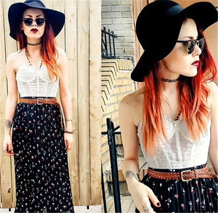 13 colors Hot Selling Vintage Stretch Tattoo Choker Necklace Gothic Punk Grunge Henna Elastic with Choker Necklaces (23)