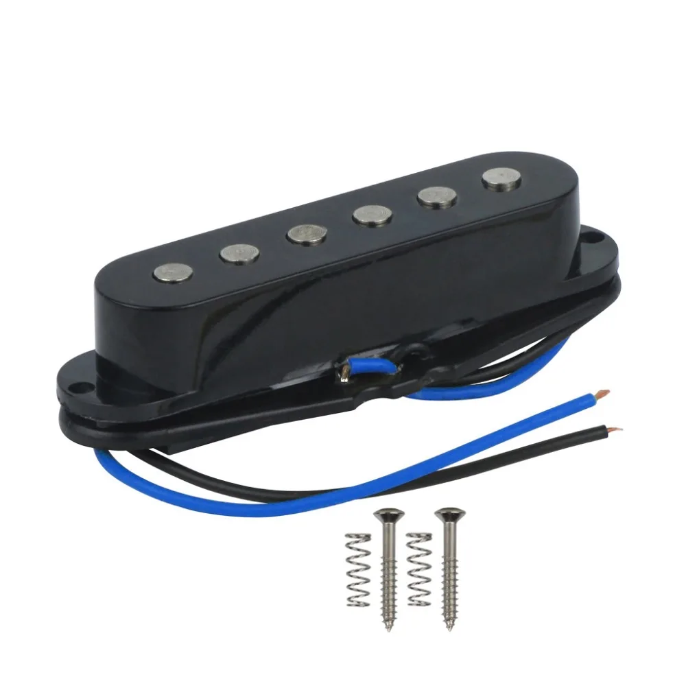 Micro Traders 2Pcs Guitar Humbucker Neck & Bridge Guitar Pickup Covers 50mm 52mm Pole Spacing 6 Holes Design For Electric Guitars Parts 70x40x20mm Silver