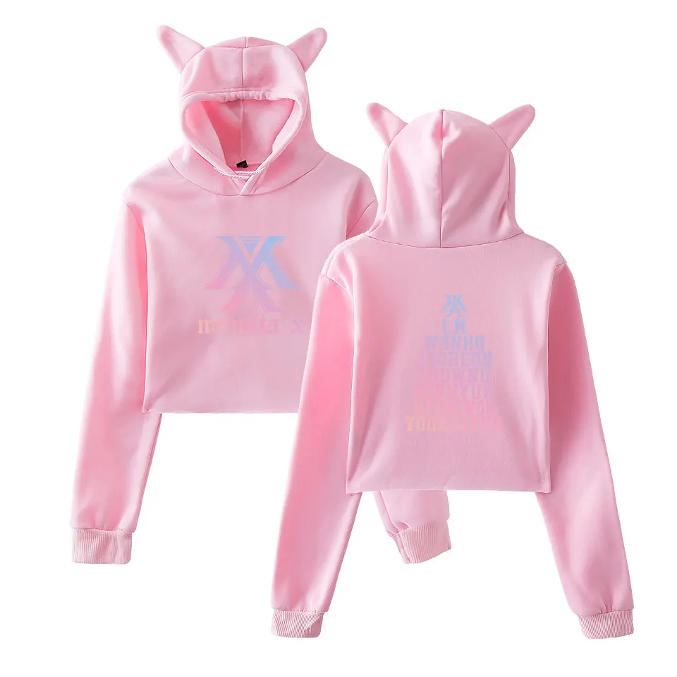  MONSTA X JOOHEON I.M Sweatshirt Cat Ear Hoodies Hip Hop Casual Winter/Autumn Women Clothes College 